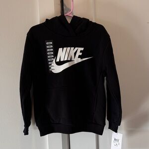 NWT Nike Kids Black and White Logo Hoodie